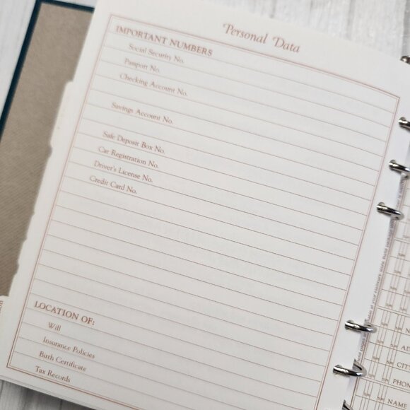 Hallmark Refillable ADDRESS BOOK Calendar Phone Number Paisley Print Book - Picture 8 of 9